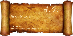 André Ida névjegykártya