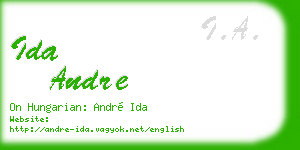 ida andre business card