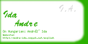 ida andre business card